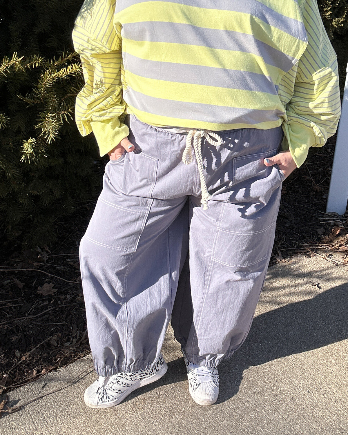 Cotton Balloon Pants | Denim Blue