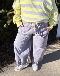 Cotton Balloon Pants | Denim Blue