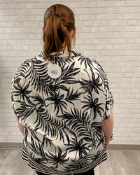 Tropical Breeze Button Up Shirt | Black & White