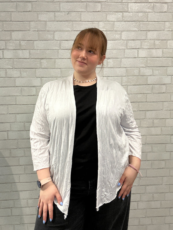 White Crinkle Cardigan - Kozan (NWT)