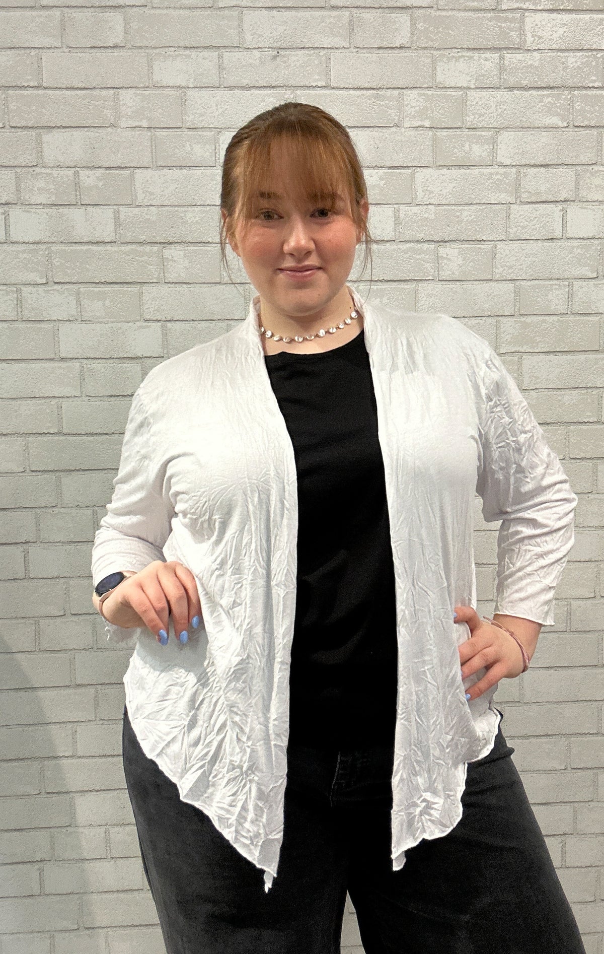 White Crinkle Cardigan - Kozan (NWT)