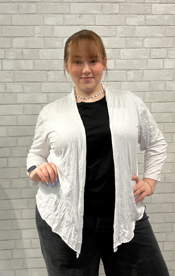 White Crinkle Cardigan - Kozan (NWT)