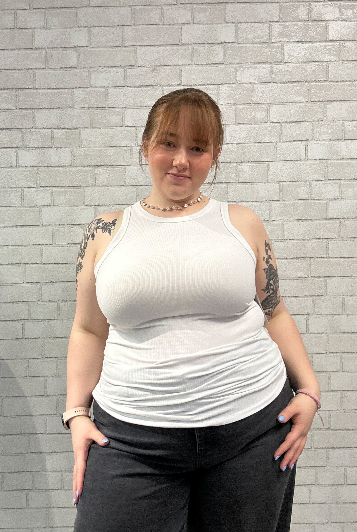 White Ribbed Tank - Torrid