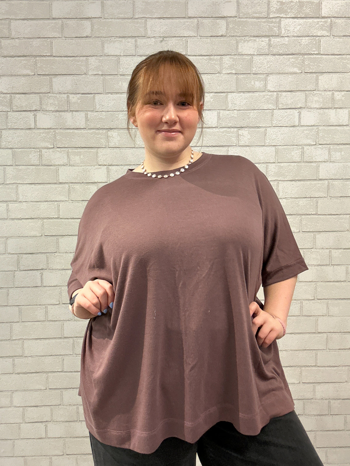 Mauve Oversized Tee - Mono B