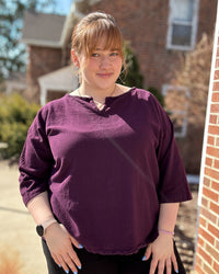 Twilight Cotton Gauze Top | Amethyst