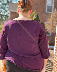 Twilight Cotton Gauze Top | Amethyst
