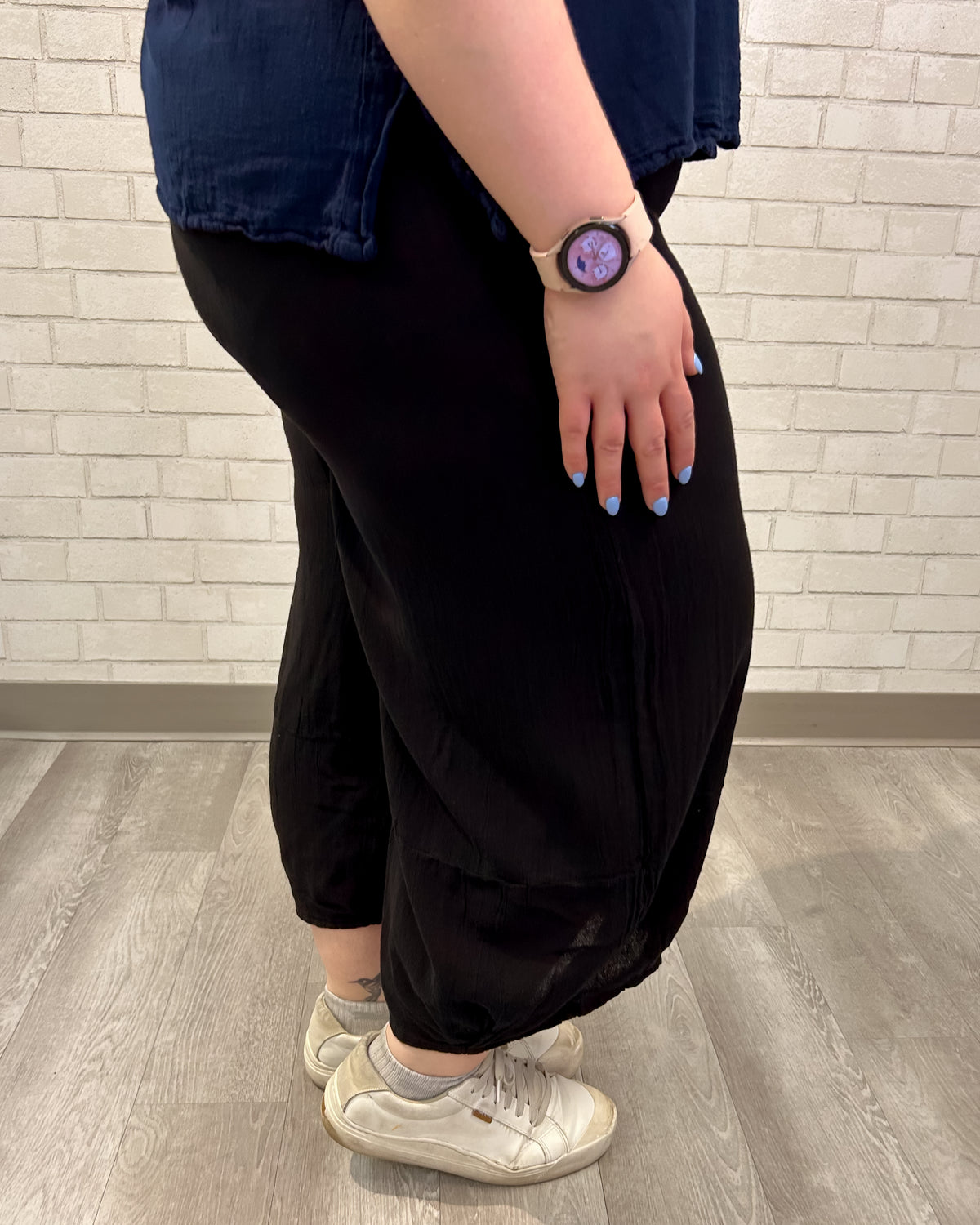 Savannah Cotton Gauze Pants | Black