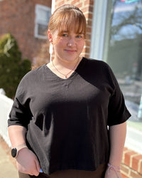 Pepe Cotton Gauze Top | Black