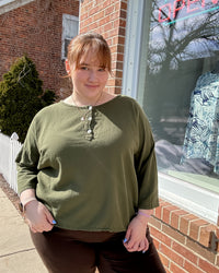 Valley Cotton Gauze Top | Fern