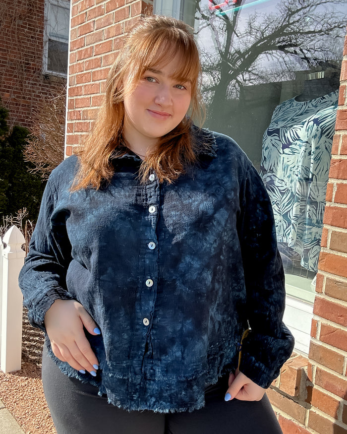 Urban Gauze Button Up | Sapphire