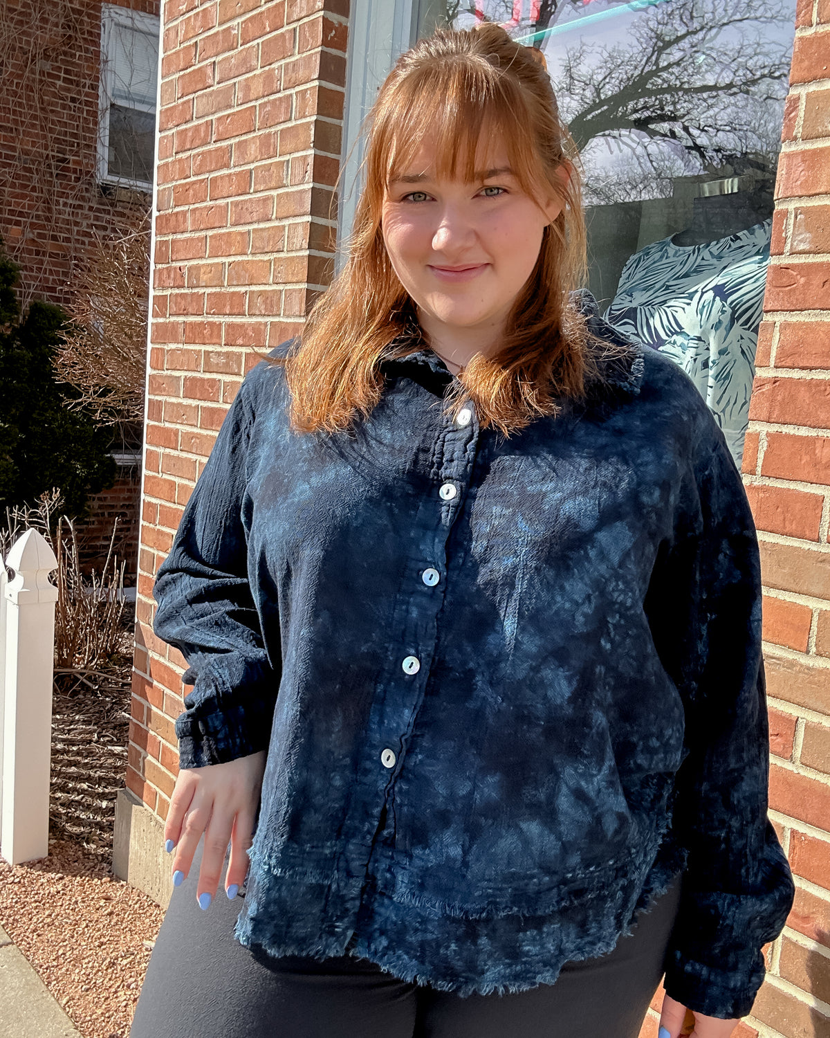 Urban Gauze Button Up | Sapphire