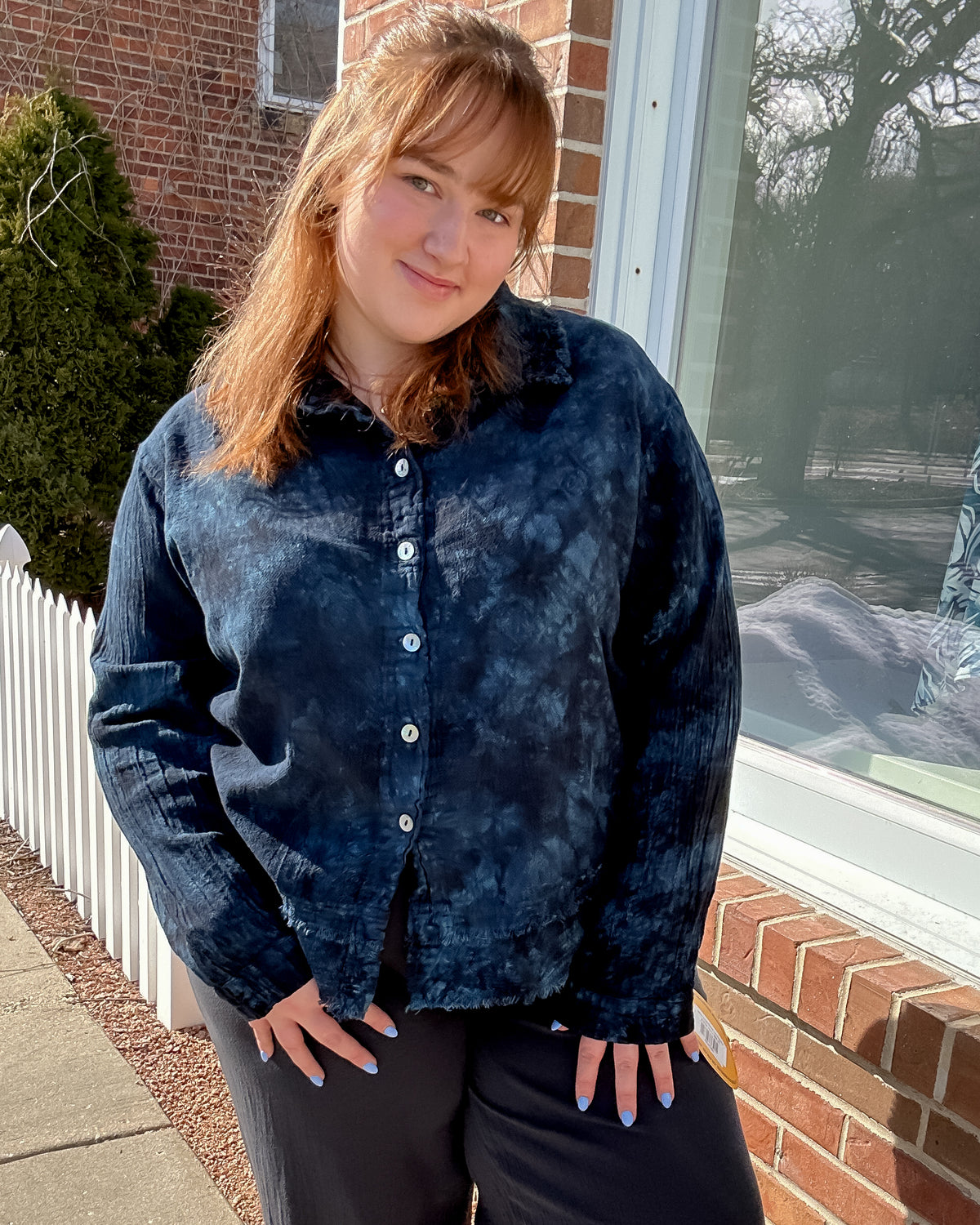 Urban Gauze Button Up | Sapphire