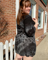 Shelly Cotton Gauze Dress | Black Marble