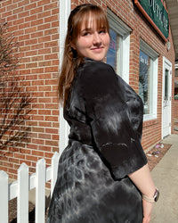 Shelly Cotton Gauze Dress | Black Marble