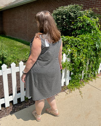 Bay Breton Stripe Sleeveless Dress | Black/White Stripe