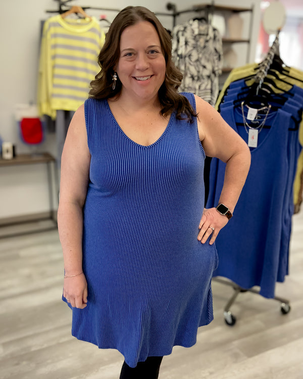 Urban Rib Sleeveless Dress | Royal