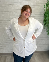 French Terry Blazer | White