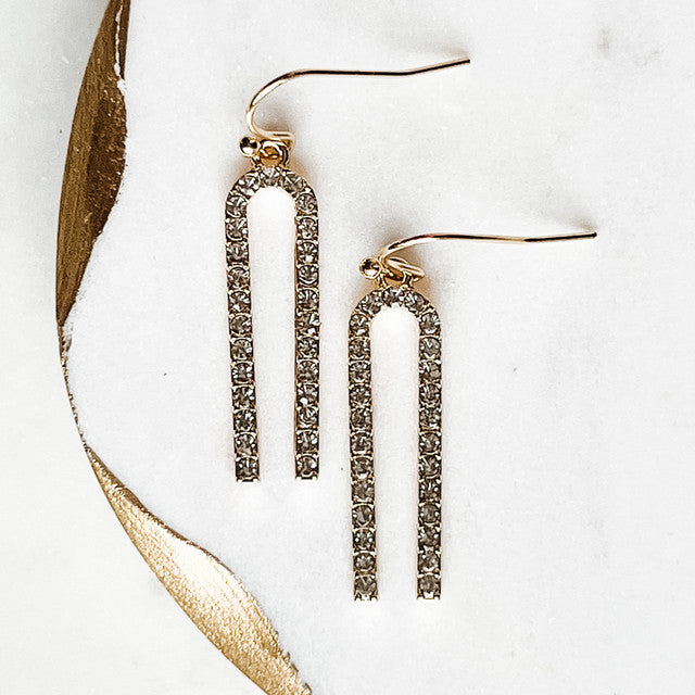 Crystal Arch Dangle Earrings – Z Boutique1