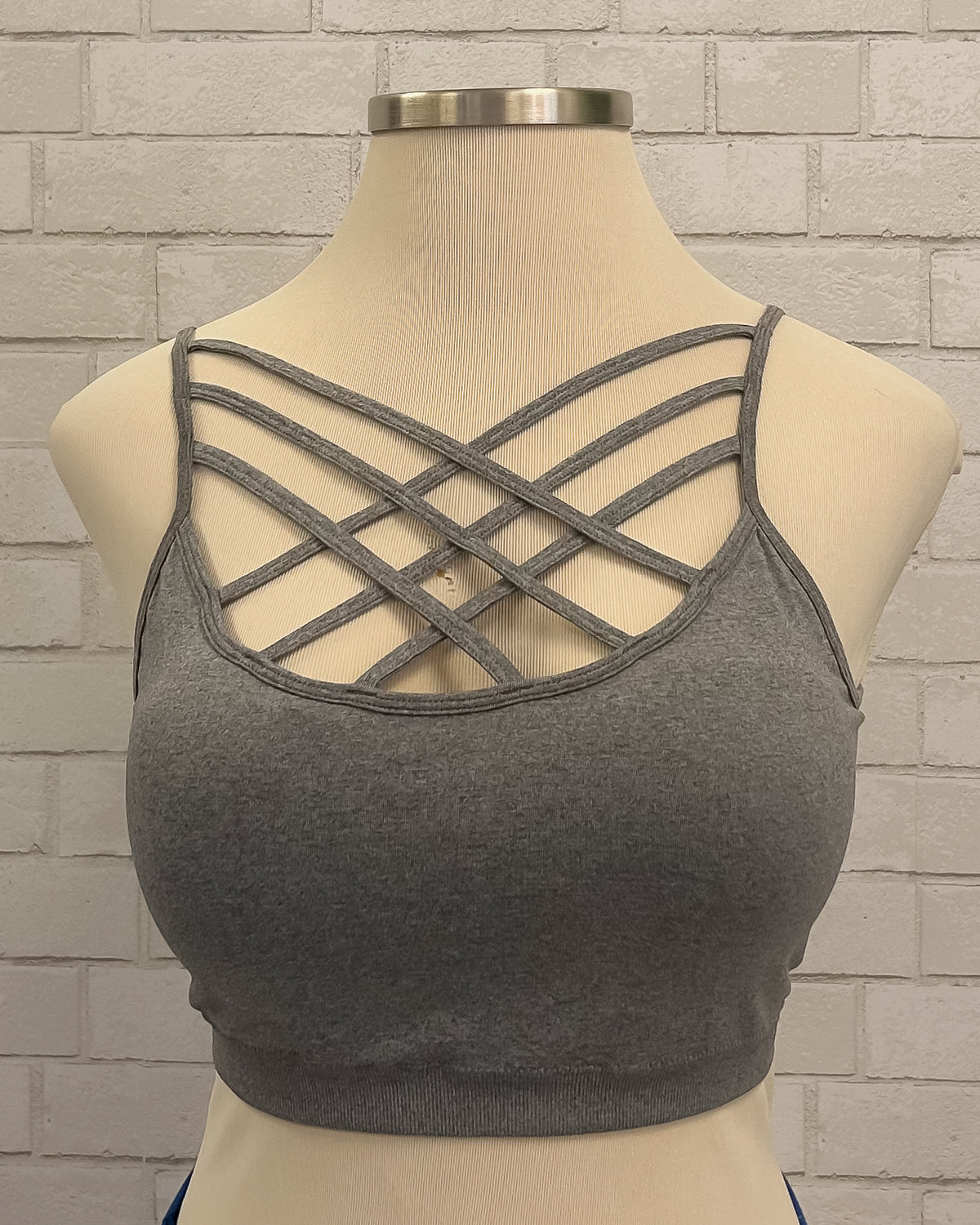 Seamless Triple Criss-Cross Padded Bralette