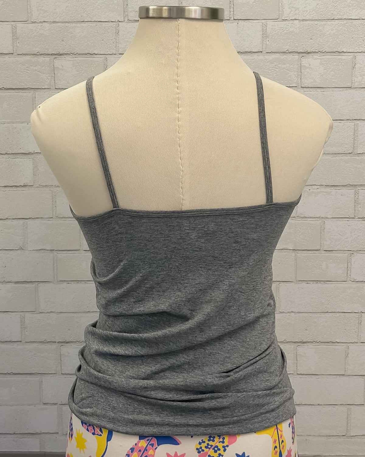 Criss-Cross Seamless Tank | Heather Grey