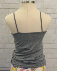 Criss-Cross Seamless Tank | Heather Grey