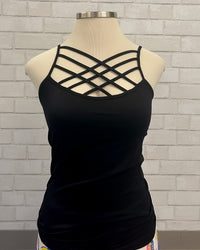 Criss-Cross Seamless Tank | Black