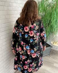 Fall Floral Pocket Dress