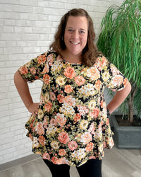 Fall Floral Tunic Top