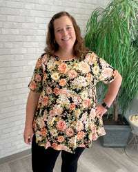 Fall Floral Tunic Top