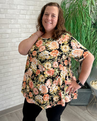 Fall Floral Tunic Top