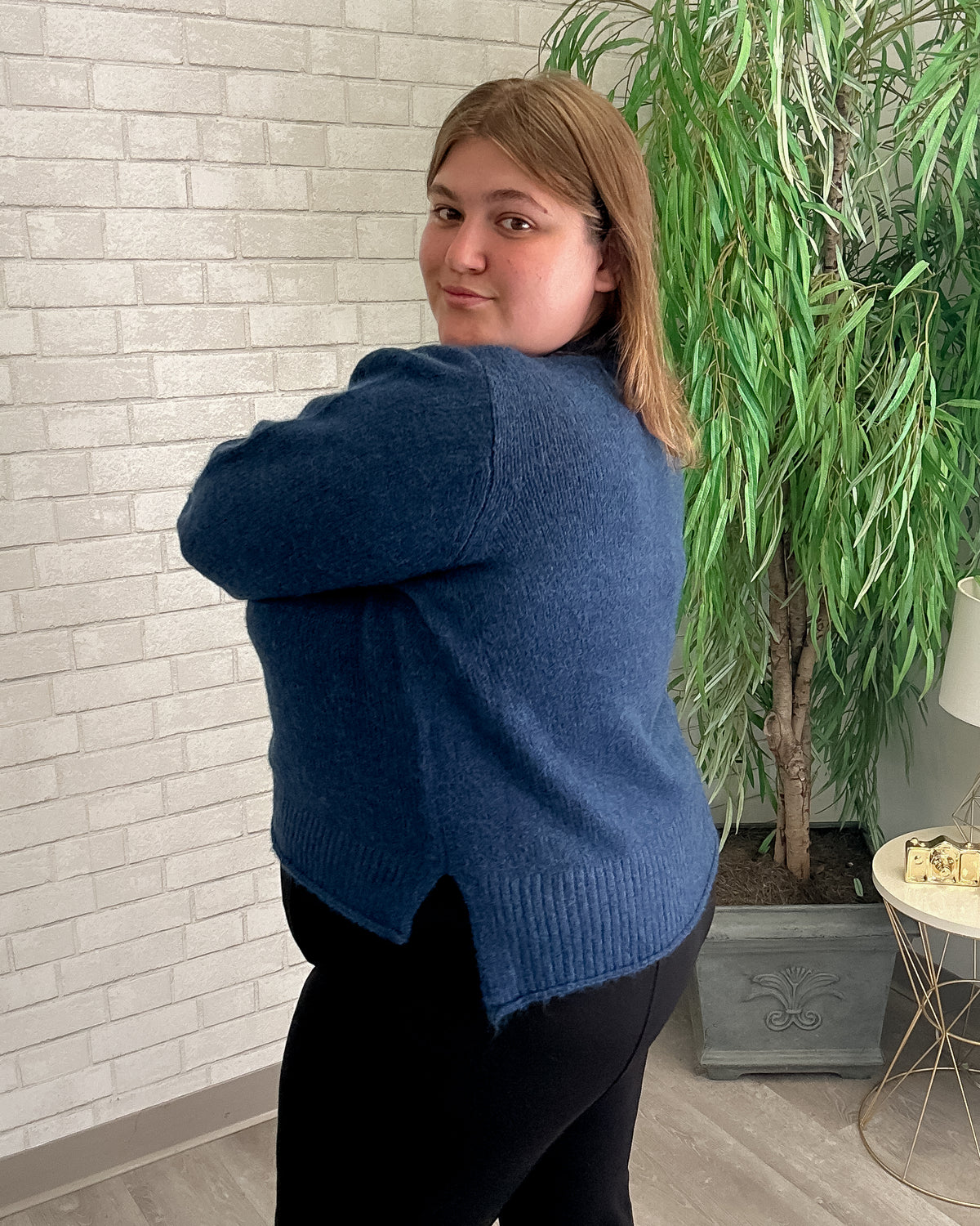 Blue Speckled Pullover