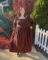 Hailee Smocked Midi Dress | Maroon Plaid