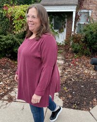 Urban Ribbed Top | Burgundy