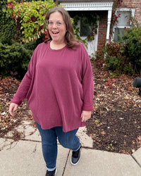 Urban Ribbed Top | Burgundy