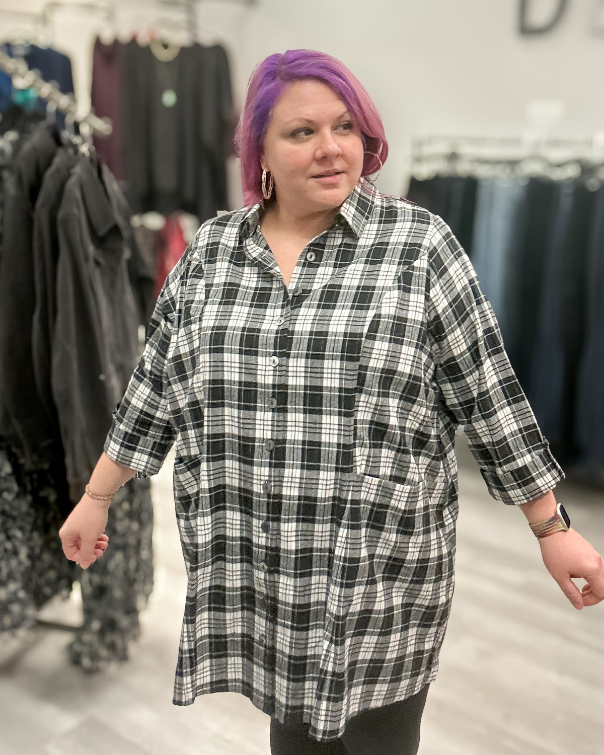 Larissa Tunic | Bobcat Plaid