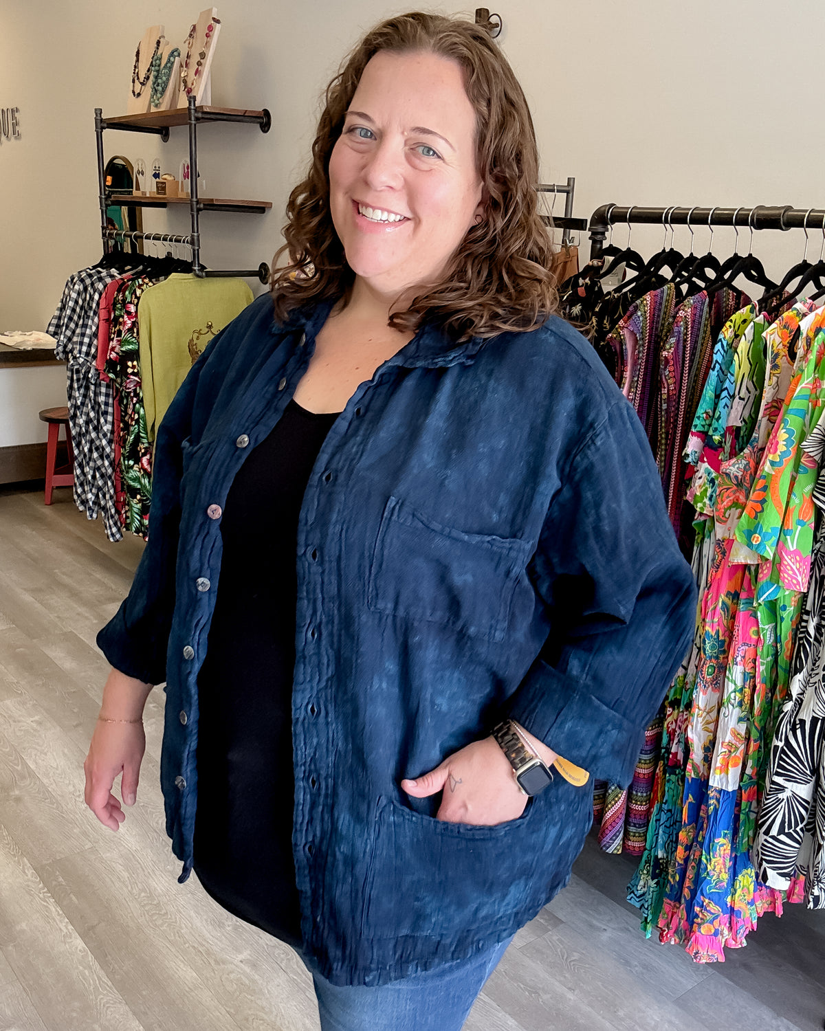 Cian Top | Washed Sapphire