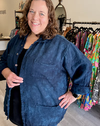 Cian Top | Washed Sapphire
