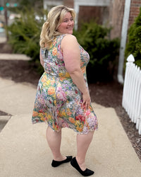 Crinkle Tank Pocket Dress | Khaki Floral