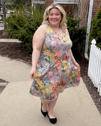 Crinkle Tank Pocket Dress | Khaki Floral