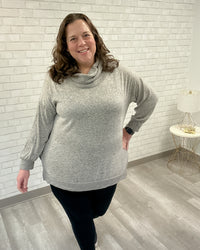 Brushed Cowl Neck Pullover | Oatmeal