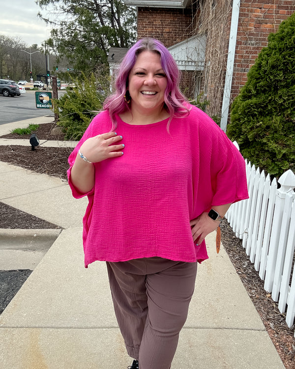 Name-It-Jane Top | Fuchsia
