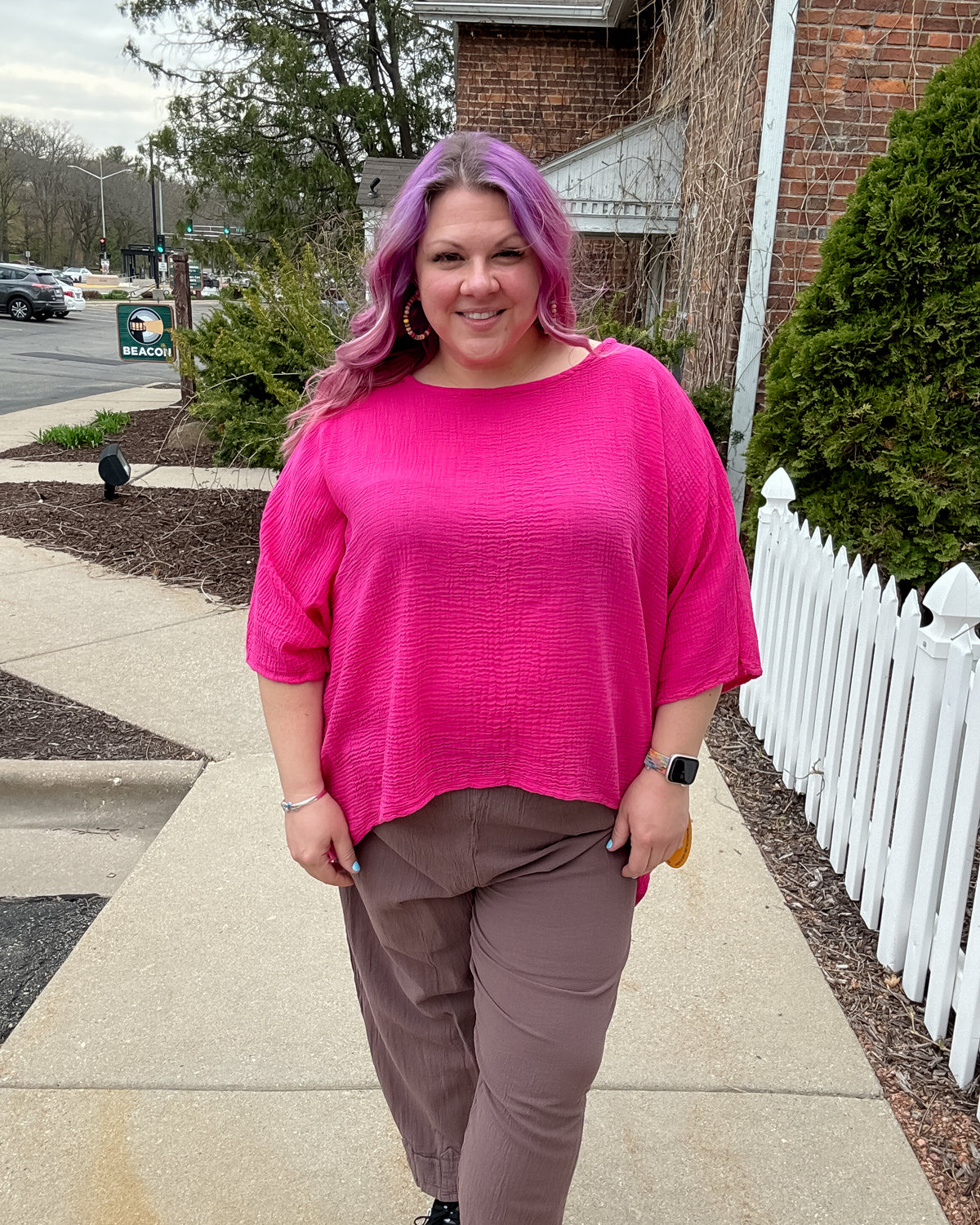 Name-It-Jane Top | Fuchsia