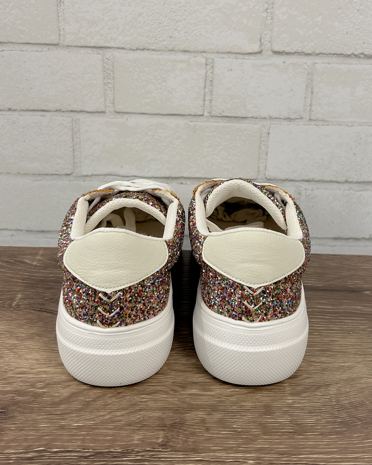 Glaring Platform Sneaker | Confetti Chunky Glitter