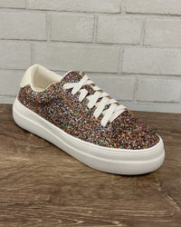 Glaring Platform Sneaker | Confetti Chunky Glitter