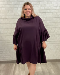 Peak Dress | Eggplant Seersucker