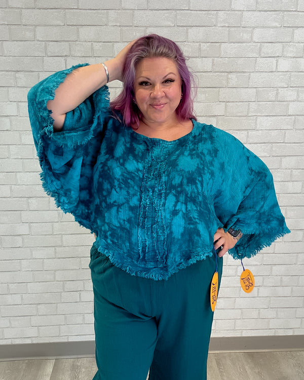 Calypso Top | Washed Peacock
