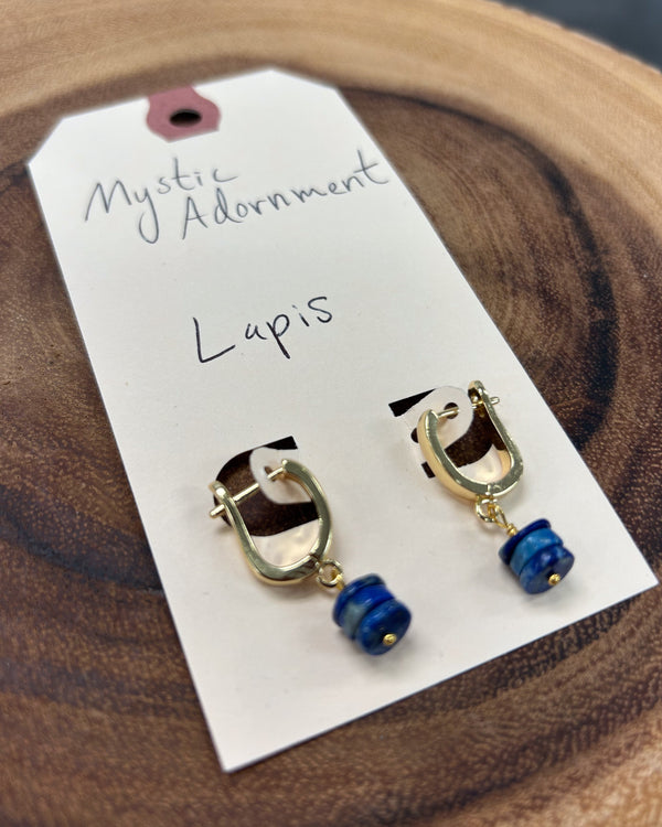 Lapis Huggie Earrings