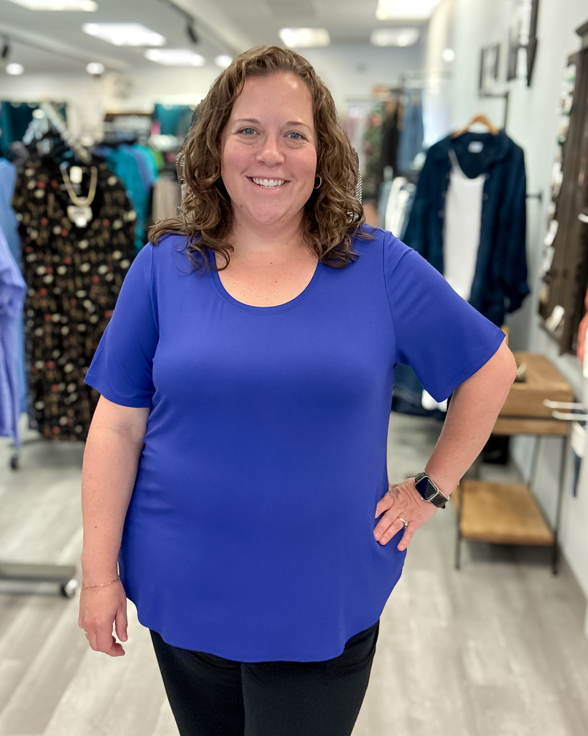 Tessa Bamboo Tee in Violet