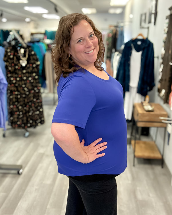 Tessa Bamboo Tee in Violet