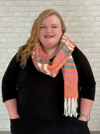 Multi-Colored Striped Scarf